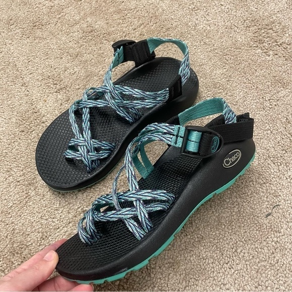 CHACO Dagger ZX/2 Classic Teal Green Toe Loop Sandals - Picture 6 of 12